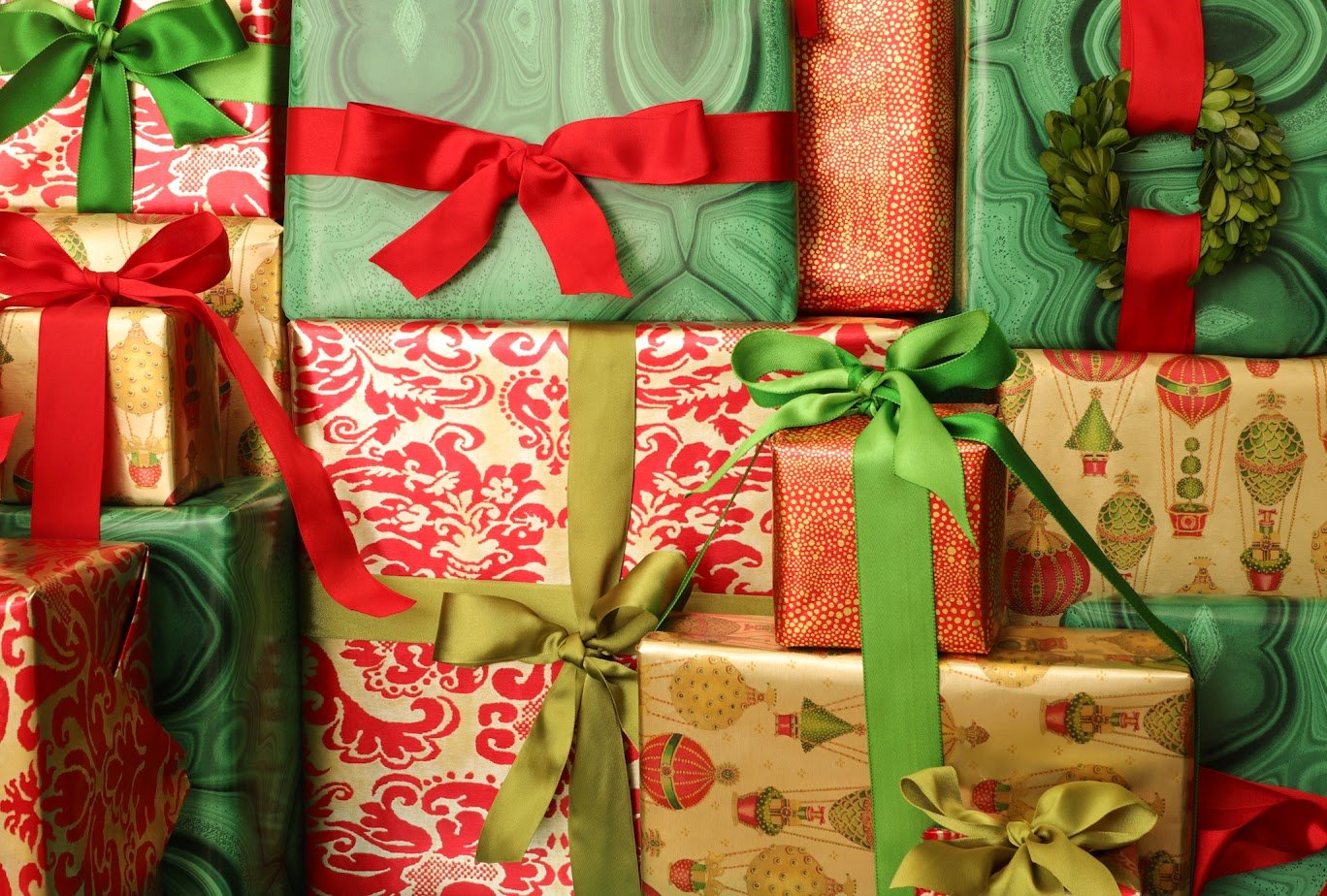 Floral gift wrap