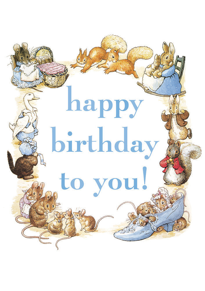 Peter Rabbit Happy Birthday Greeting Card