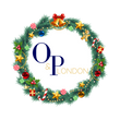 O&P London Logo with Christmas wreath